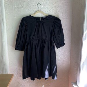 Black babydoll empire-waist Zara dress (L)